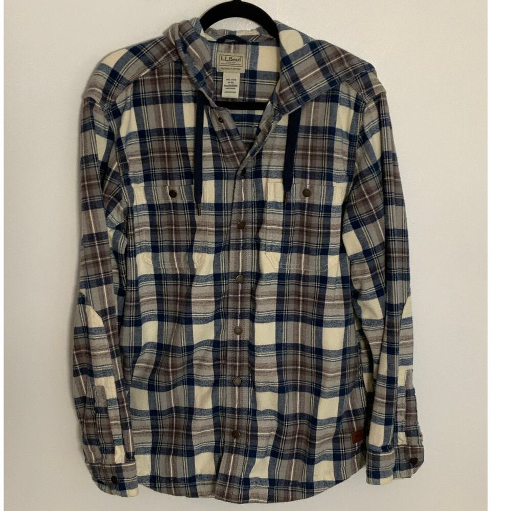 L.L. Bean Cotton Plaid Shacket size medium‎